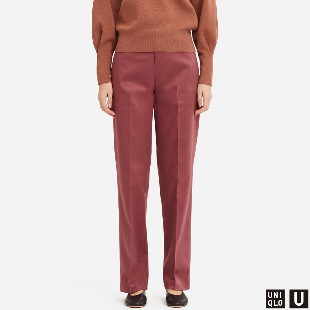 Cotton straight leg pants